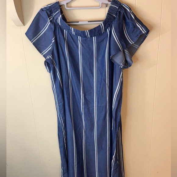 Appraisal Women Blue Strip dress. Size XL - Picture 10 of 16